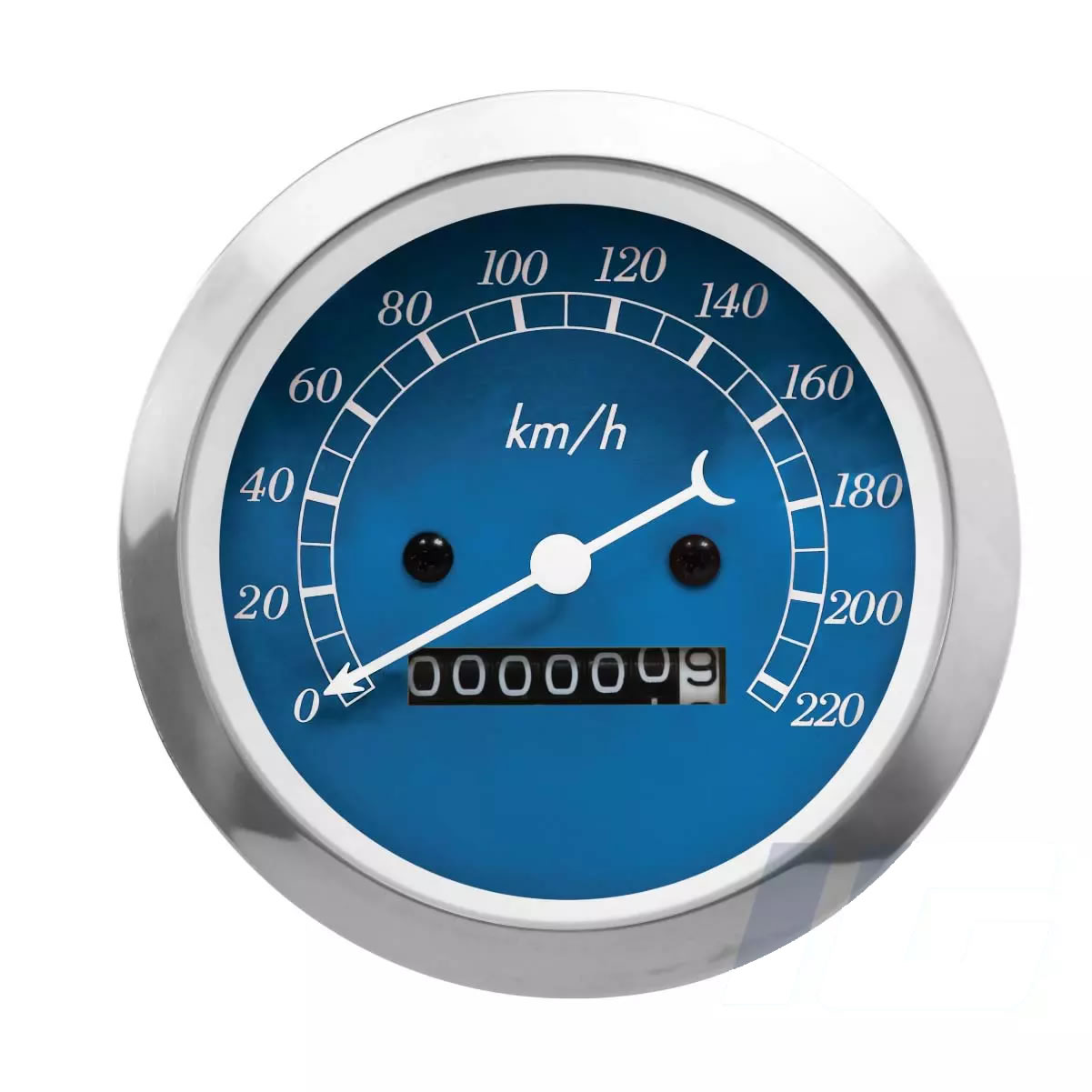 85mm Blue Face Red Needle - Mechanical Speedometer For Vintage Car